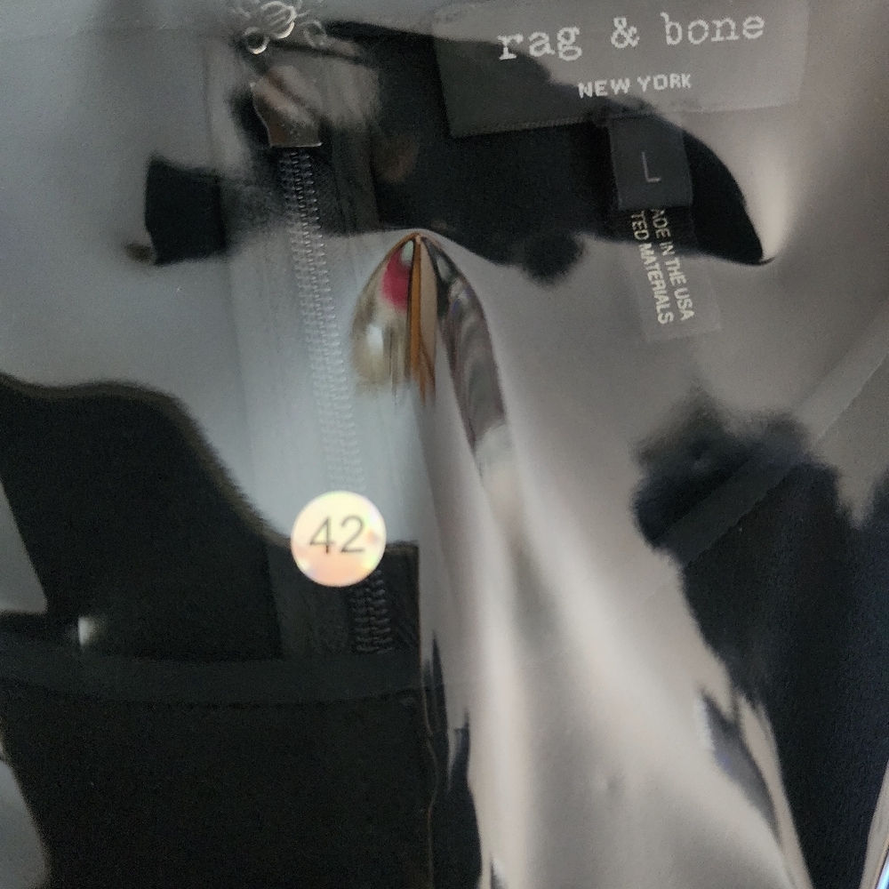 Rag & Bone Black Silky Sleeveless Blouse Side Cut Out Top Size Large - Picture 11 of 13